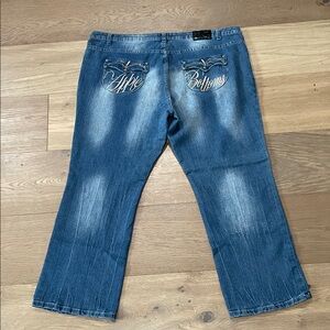 Vintage Apple Bottom Jeans Plus Size 24W Gold Bedazzled Y2k 90s Nelly